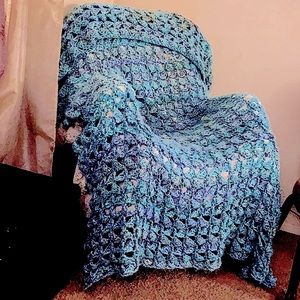 SILKY SOFT Fabric Knit Blanket - One of a kind Unique Stitch Design Made+With=❤️